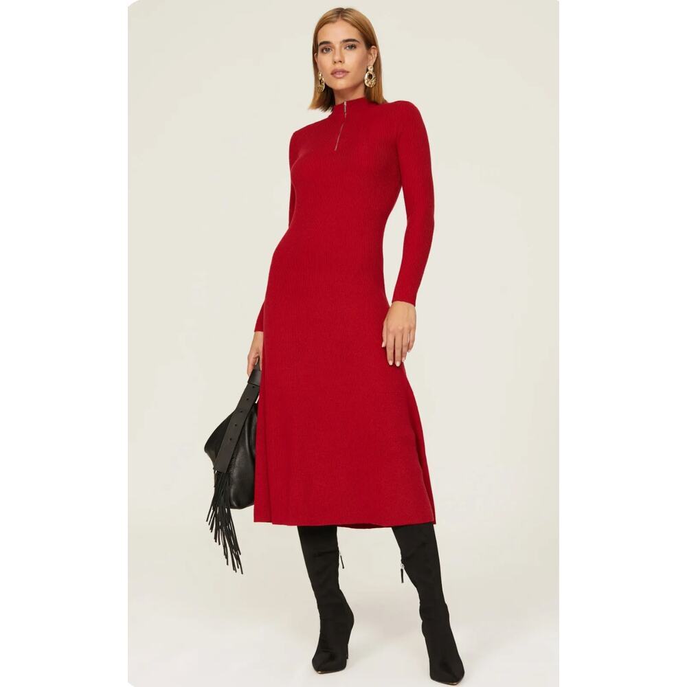 Jason Wu x RTR Red Quarter Zip Dress Size S